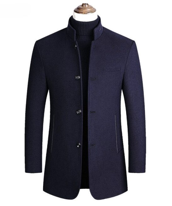 Men's Solid Winter Warm Thick Coat
