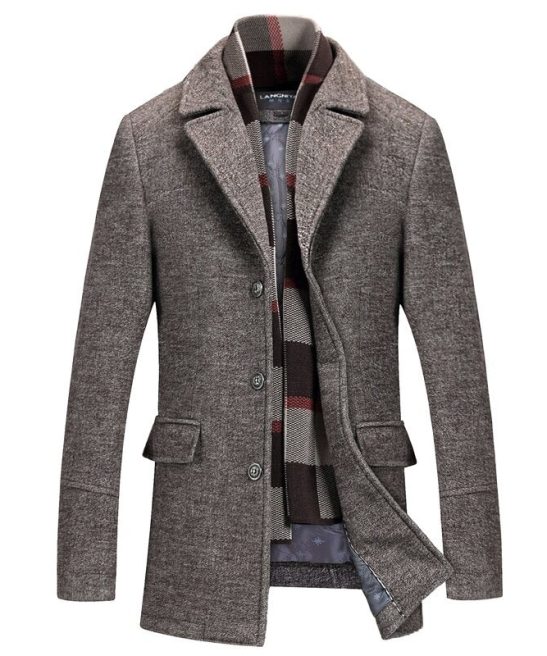 Men's Plain Winter Warm Comfortable Coat